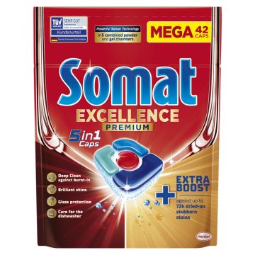 Somat Excellence 5in1 kapsule za mašinsko pranje posuđa 42kom