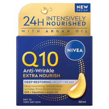 Nivea Q10 Extra Nourish Deep Restoring noćna krema protiv bora 50ml