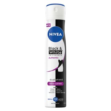 Nivea Black & White Invisible Authentic dezodorans u spreju 200ml