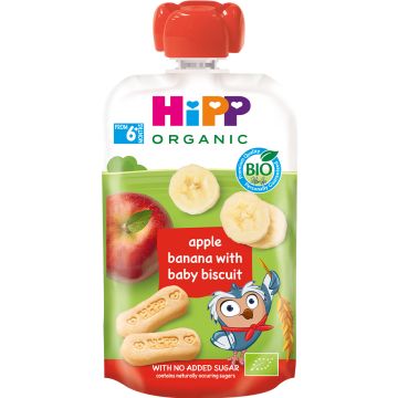 Hipp Voćni užitak jabuka, banana i dečiji keks 90gr